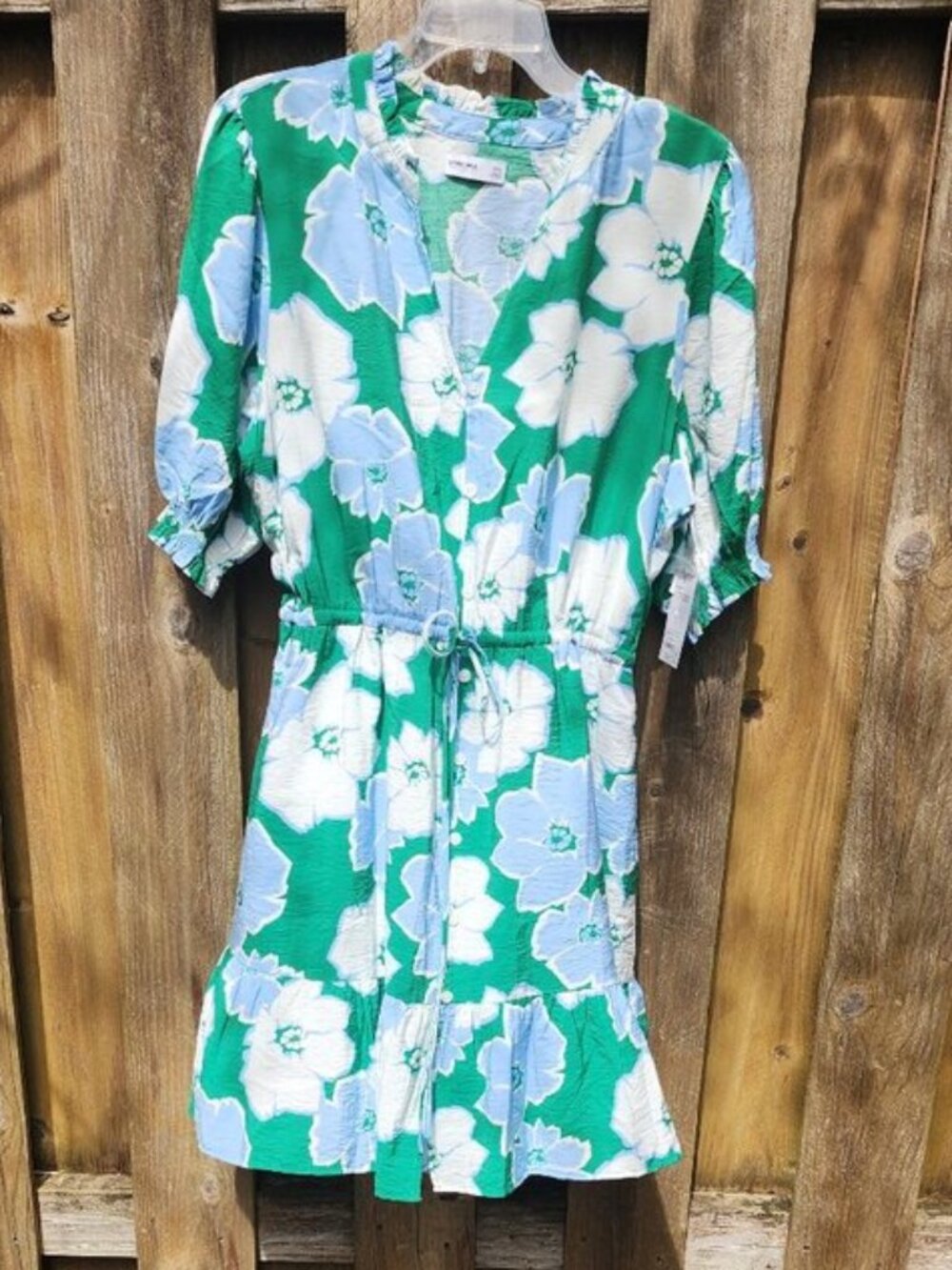 *NWT* Blue & Green Rayon XXL Sonoma midi swing dress - Picture 10 of 16